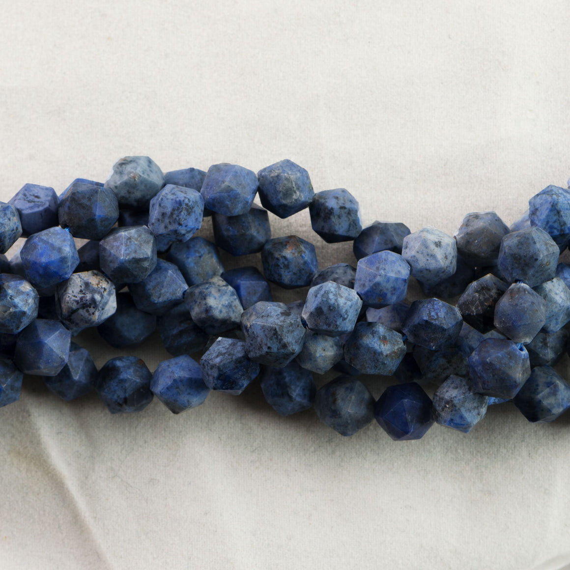 Dakota Stones Matte Dumortierite 6mm Star Cut Faceted Gemstones 15-16" Strand DMT6RD-M-SC