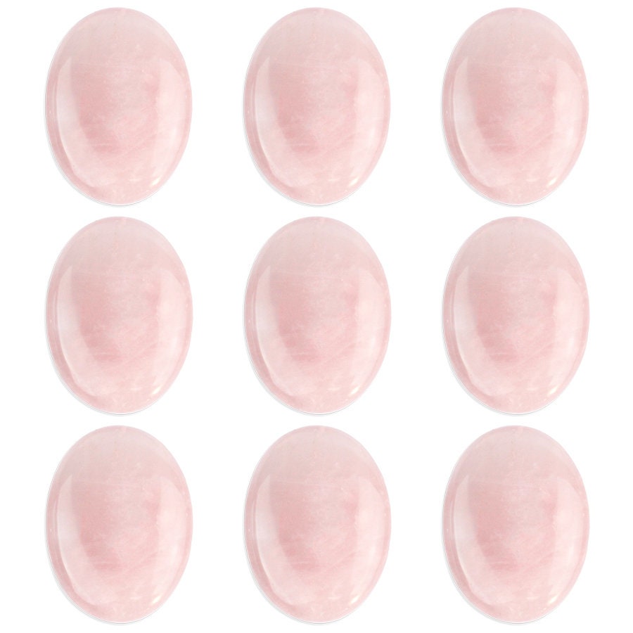 Dakota Stones Rose Quartz 30x22mm Oval Cabochon Gemstones. CAB-RQZ30x22OV