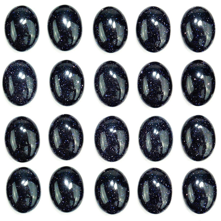 Dakota Stones Blue Goldstone 8x6mm Oval Cabochon Gemstones. CAB-BGS8x6OV