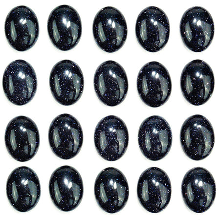Dakota Stones Blue Goldstone 8x6mm Oval Cabochon Gemstones. CAB-BGS8x6OV