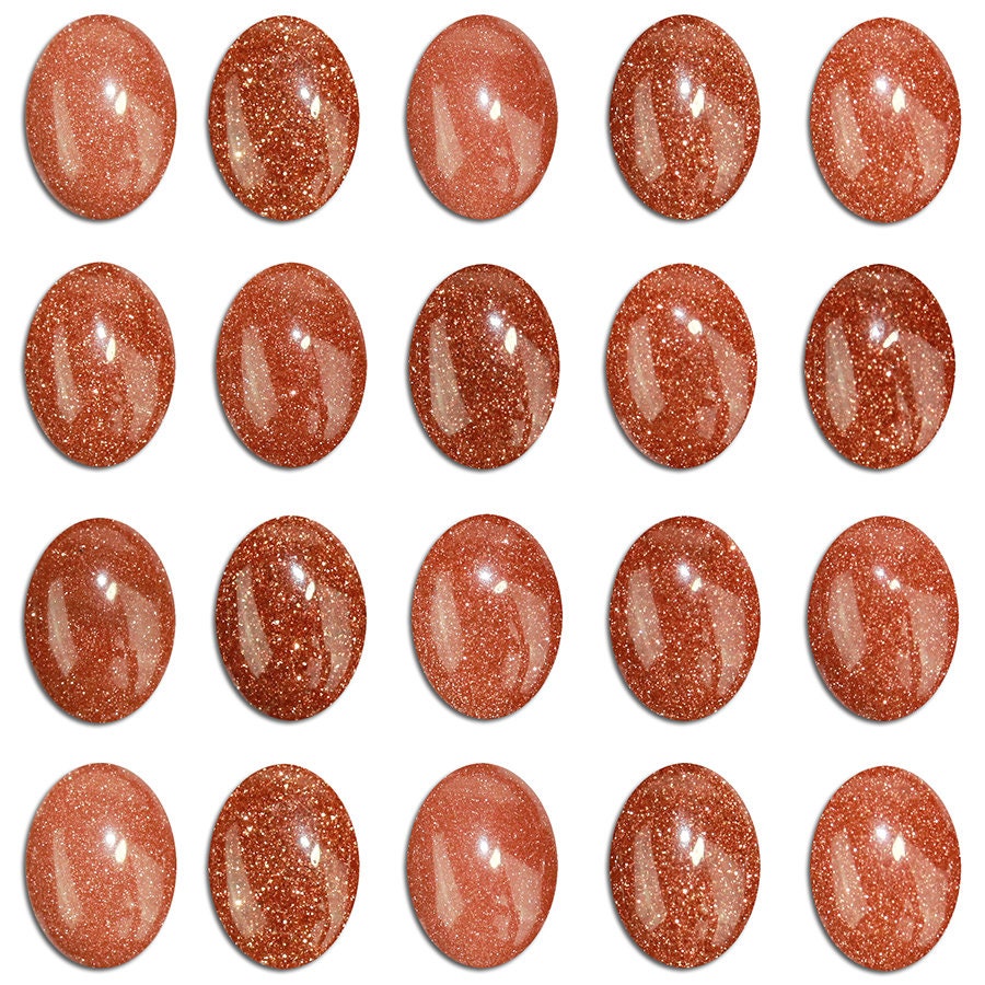 Dakota Stones Goldstone 8x6mm Oval Cabochon Gemstones. (1) CAB-GLD8x6OV
