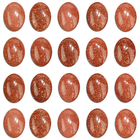 Dakota Stones Goldstone 8x6mm Oval Cabochon Gemstones. (1) CAB-GLD8x6OV