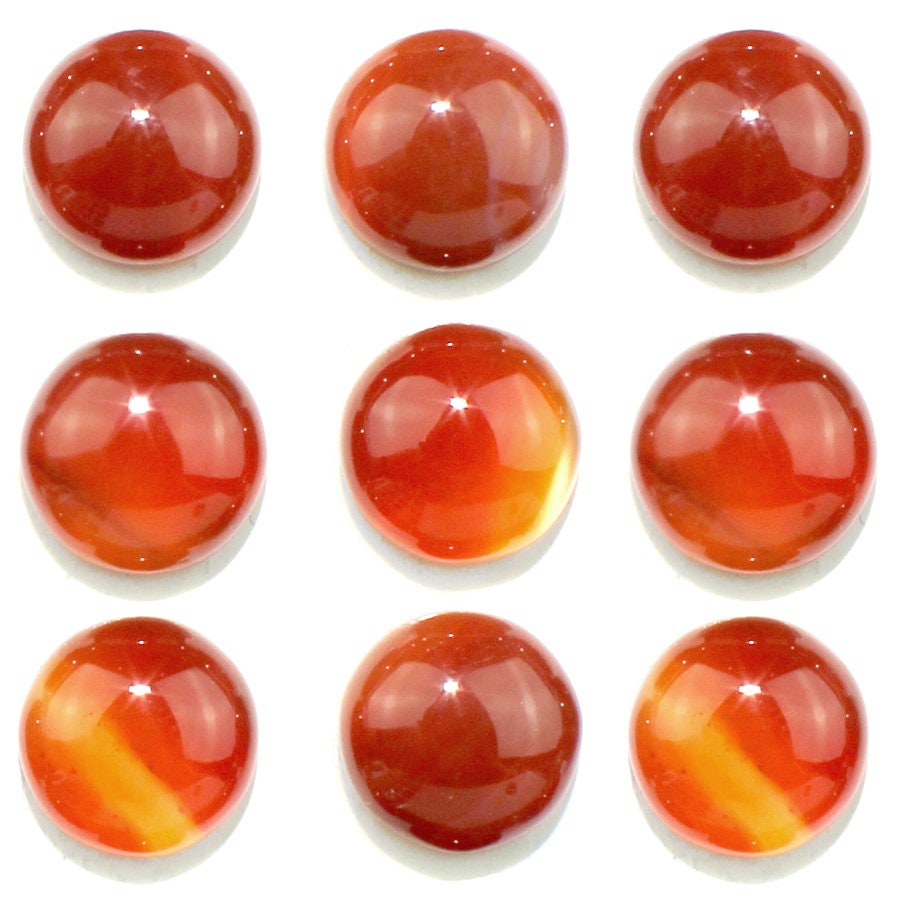 Dakota Stones Carnelian 10mm Round Cabochon Gemstones CAB-CRN10DC