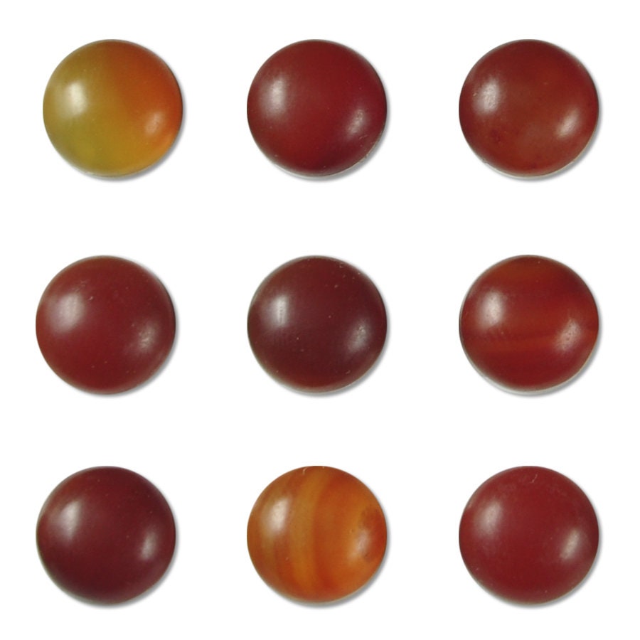 Dakota Stones Matte Carnelian 10mm Round Cabochon Gemstones CAB-MCR10DC