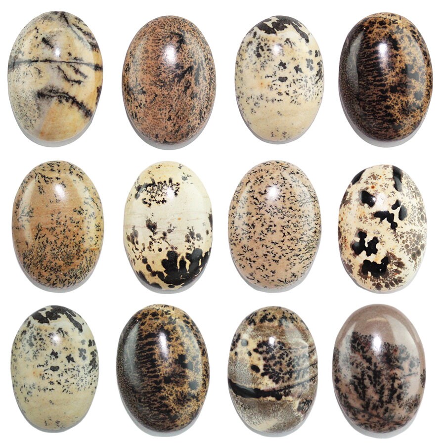 Dakota Stones Artistic Stone 14x10mm Round Cabochon Gemstones CAB-ART14x10OV