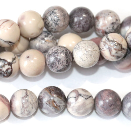 Dakota Stones Porcelain Jasper 8mm Round Gemstones. 8" Strand. PCL8RD-8