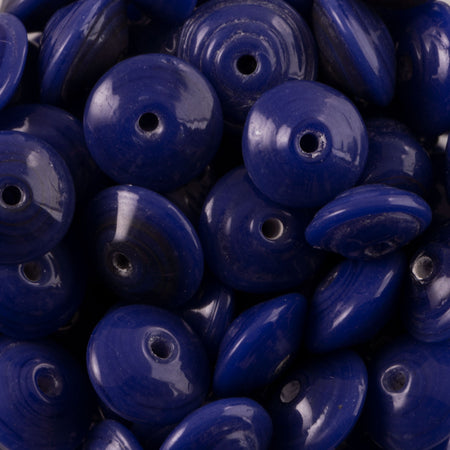 Vintage Opaque Navy Japanese Glass Spacer Beads 22G