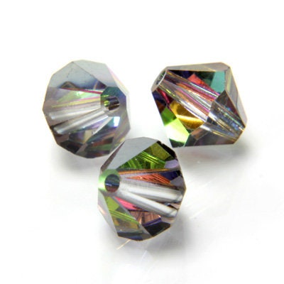 4mm Czech Faceted Crystal Vitrail Bicone Glass Beads 4mm (50)