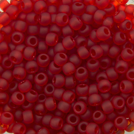 11/0 TOHO ROUND Transparent Frosted Ruby Seed Bead (8g)