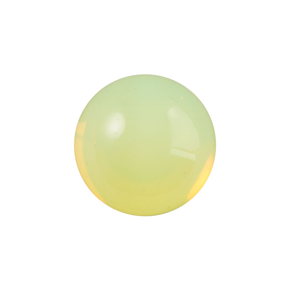 13mm Yellow Opal Foiled Glass Round Cabochons (4)