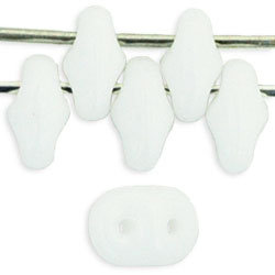 2/5MM MATUBO SUPERDUO Opaque White Beads