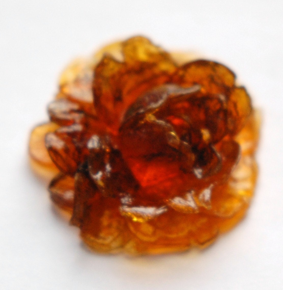 Vintage Large Tortoise Flower Cabochon Japan 36mm cab081G
