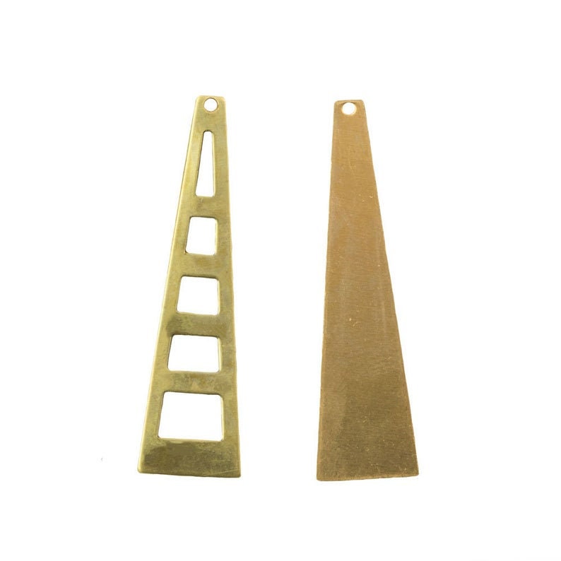 Silver Plated Stacking Triangle Pendant Findings LG (4)
