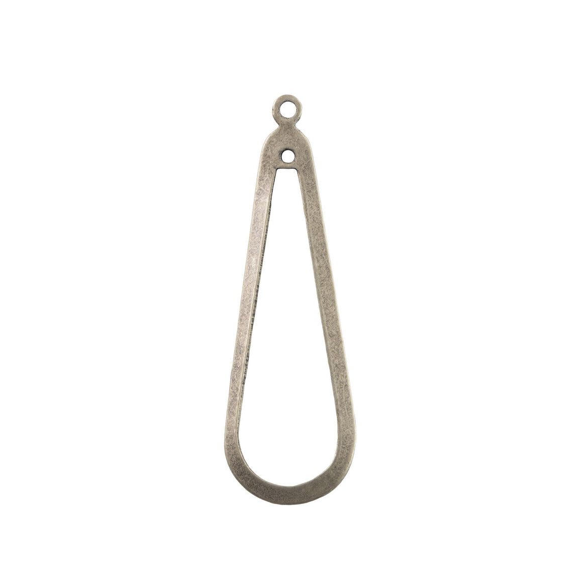 2 Hole Sterling Silver Ox Long Teardrop Pendant Drop 42x14mm (4)
