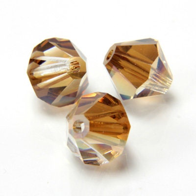 6mm Venus Bicone Czech Faceted Glass Beads (25)