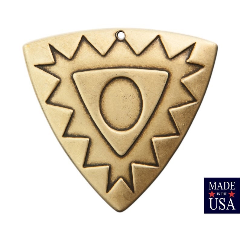 1 BOTTOM Hole Southwestern Triangle with Setting 38mm (4)