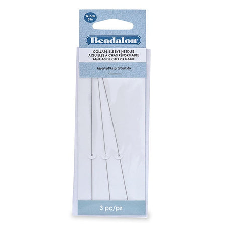 5.00-Inch Assorted Collapsible Eye Beadalon Needles 3 Pack