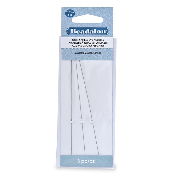 5.00-Inch Assorted Collapsible Eye Beadalon Needles 3 Pack