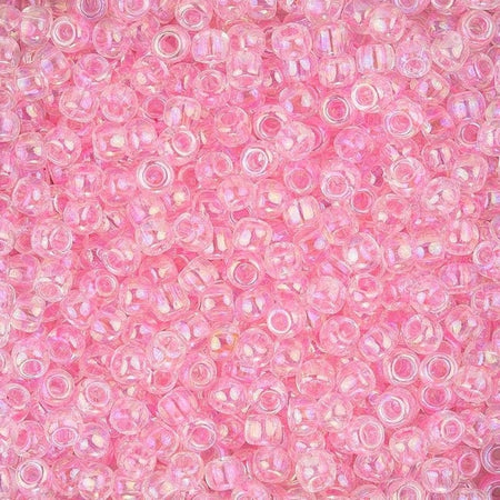 6/0 TOHO ROUND Transparent Rainbow Ballerina Pink Seed Bead (8g)