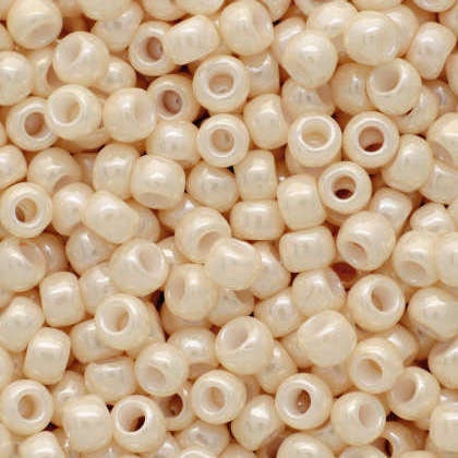 8/0 TOHO ROUND Opaque Lustered Light Beige Seed Bead (8g)