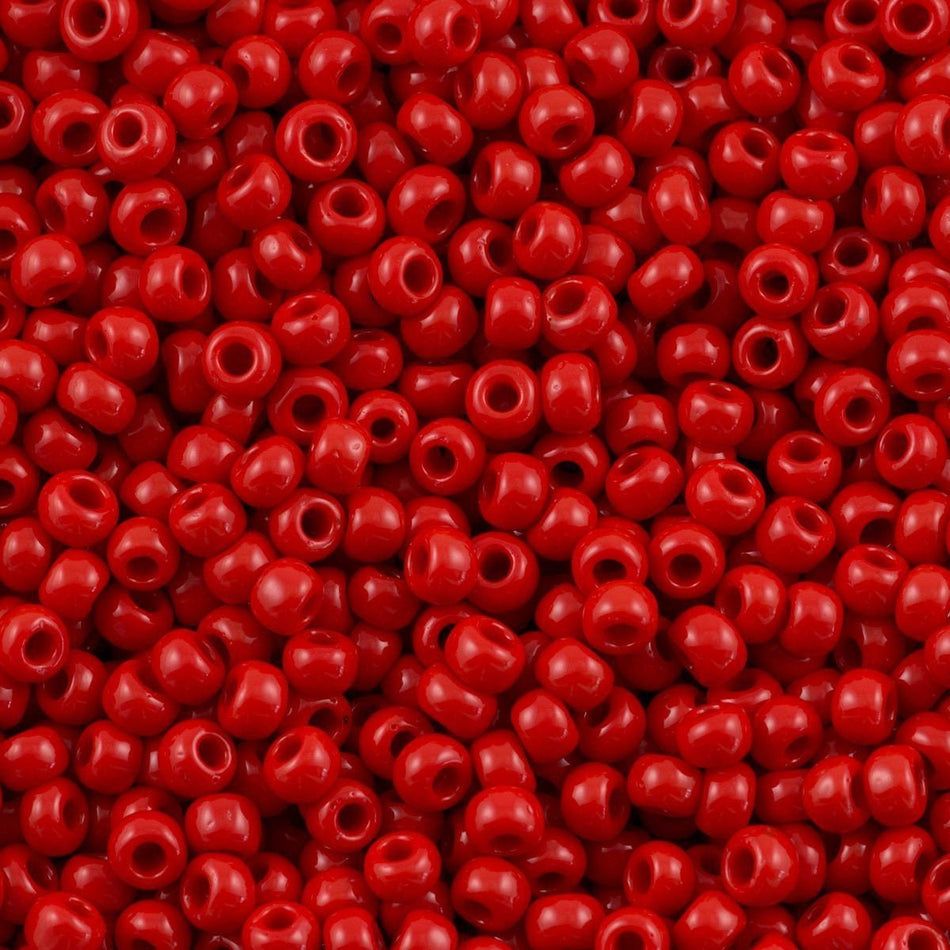6/0 TOHO ROUND Opaque Cherry Red Seed Bead (8g)