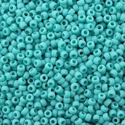 11/0 TOHO ROUND Opaque Frosted Turquoise Seed Bead (8g)