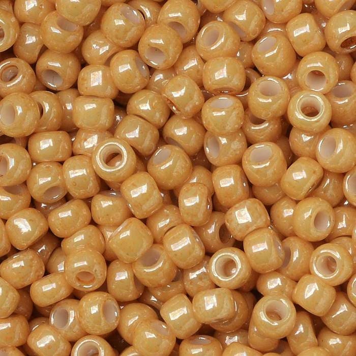 8/0 TOHO ROUND Opaque Lustered Dark Beige Seed Bead (8g)