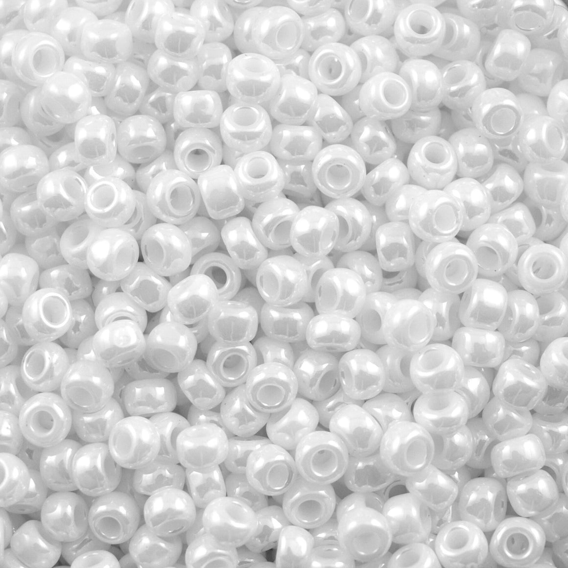 6/0 TOHO ROUND Opaque Luster White Seed Bead (8g)