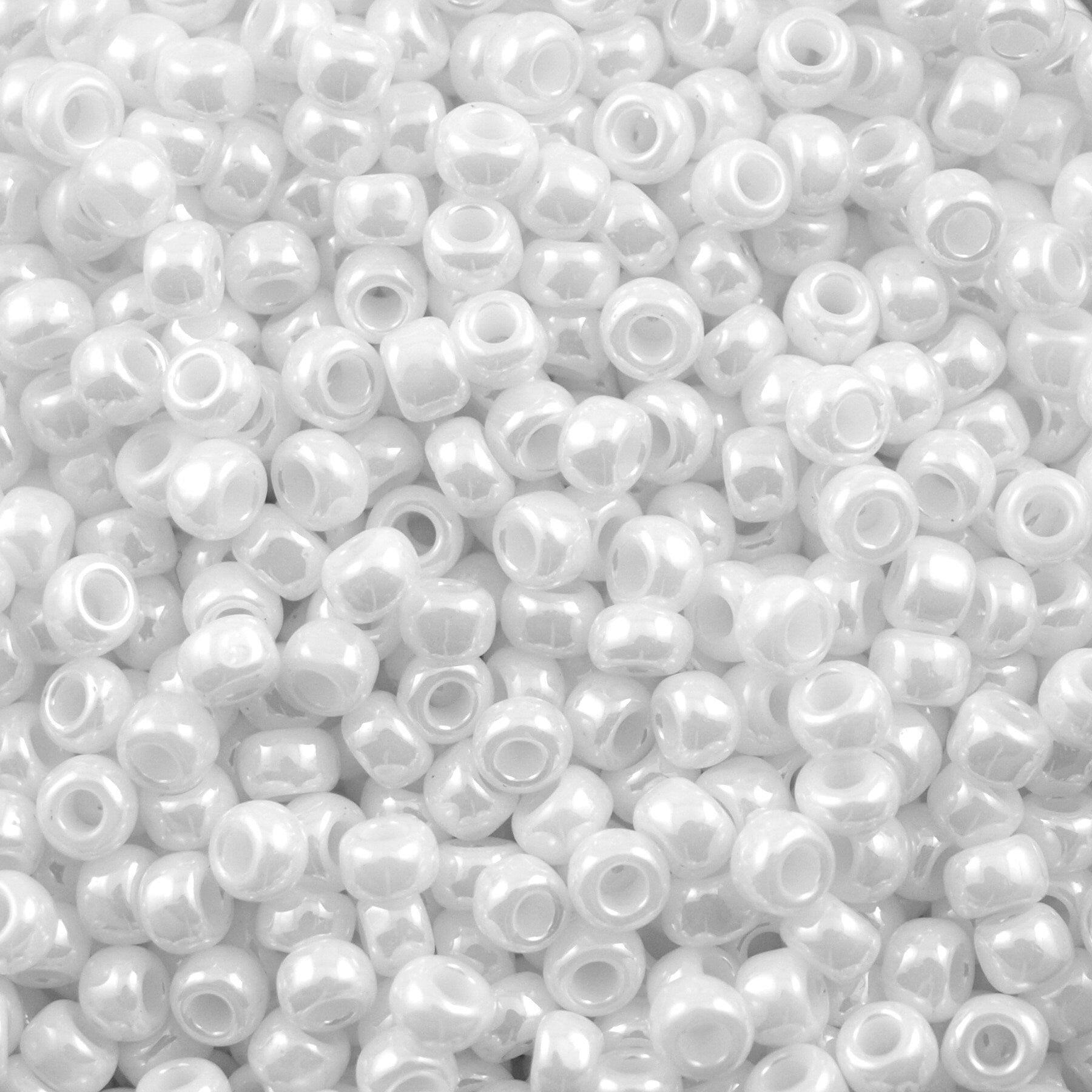 6/0 TOHO ROUND Opaque Luster White Seed Bead (8g)
