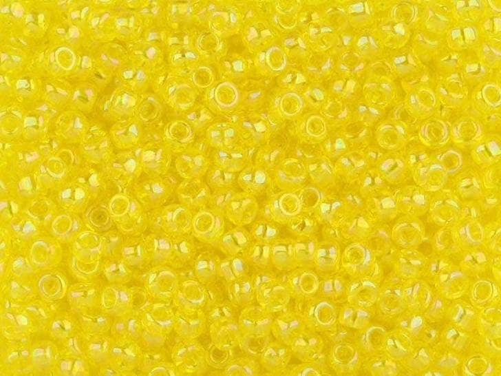 8/0 TOHO ROUND Transparent Rainbow Lemon Seed Bead (8g)