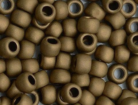 6/0 TOHO ROUND Opaque Frosted Bronze Seed Bead (8g)
