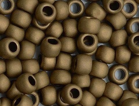 6/0 TOHO ROUND Opaque Frosted Bronze Seed Bead (8g)