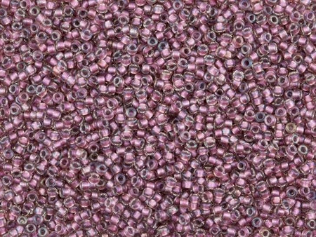 15/0 TOHO ROUND Inside Color Crystal/Rose Gold Lined Seed Bead (8g)