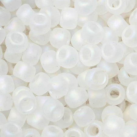 6/0 TOHO ROUND Transparent Rainbow Frosted White Seed Bead (8g)