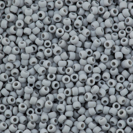 11/0 TOHO ROUND Opaque Frosted Gray Seed Bead (8g)