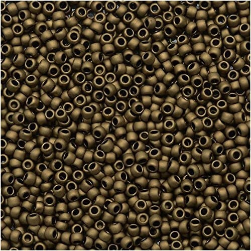 15/0 TOHO ROUND Frosted Bronze Seed Bead (8g)