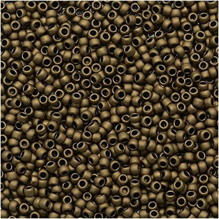 15/0 TOHO ROUND Frosted Bronze Seed Bead (8g)