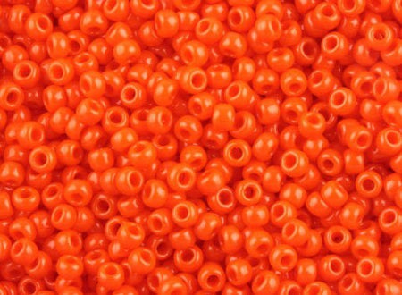 15/0 TOHO ROUND Opaque Sunset Orange Seed Bead (8g)