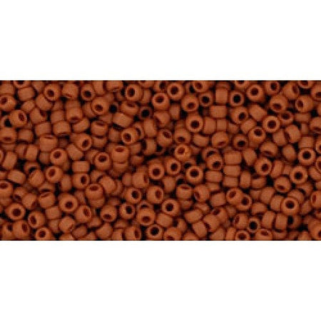 15/0 TOHO ROUND Opaque Frosted Terra Cotta Seed Bead (8g)