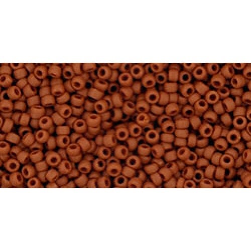 15/0 TOHO ROUND Opaque Frosted Terra Cotta Seed Bead (8g)