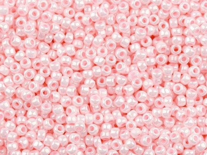 15/0 TOHO ROUND Opaque Lustered Baby Pink Seed Bead (8g)