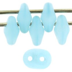 2/5MM MATUBO SUPERDUO Matte Milky Aquamarine Beads