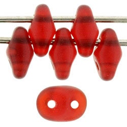 2/5MM MATUBO SUPERDUO Matte Ruby Beads