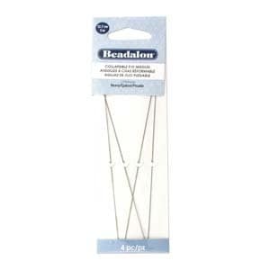 5.00-Inch Heavy Collapsible Eye Beadalon Needles 4 Pack
