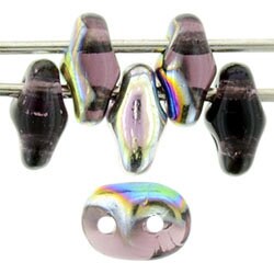 2/5MM MATUBO SUPERDUO Amethyst Vitral Beads