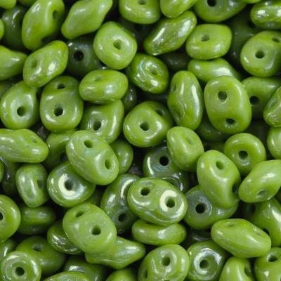 2/5MM MATUBO SUPERDUO Luster Opaque Olive Beads