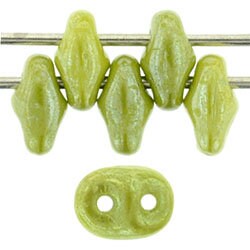 2/5MM MATUBO SUPERDUO Luster Opaque Olive Beads