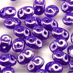 2/5MM MATUBO SUPERDUO Luster Opaque Blue Beads