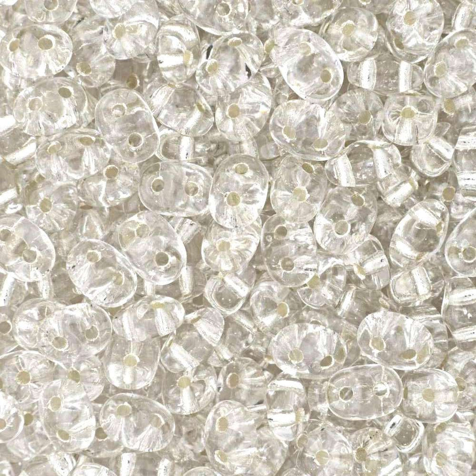2/5MM MATUBO SUPERDUO Silver Lined Crystal Beads