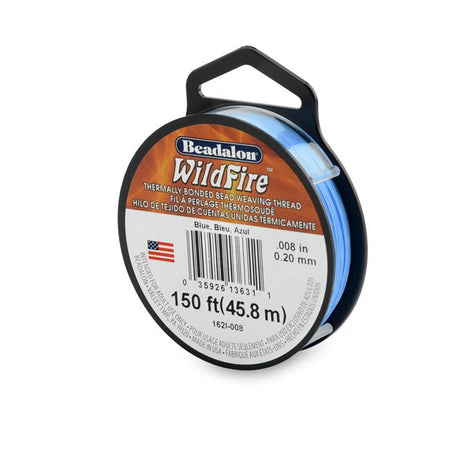 0.008in/0.20mm Blue Wildfire Bead Weaving Thread 20/50/125yd.